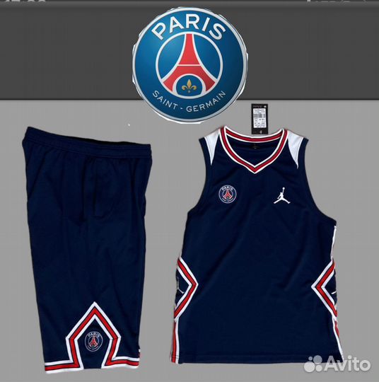 Комплект спортивный майка и бриджами PSG