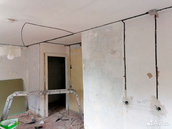 Электрик. Услуги электрика. Штробление стен