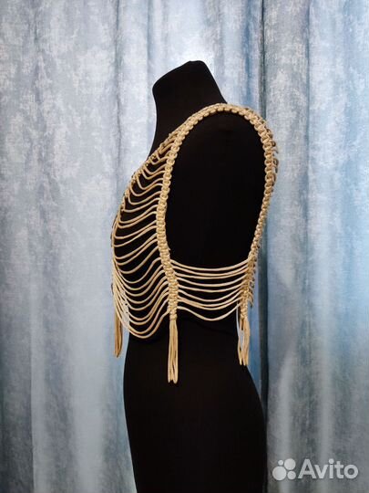 Жилет, жакет в технике макраме, туника