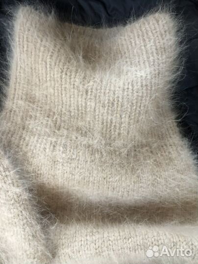 Щапки и снуд из пуха норки беж бу