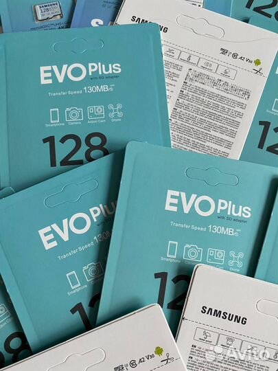 Карта памяти MicroSD Samsung EVO Plus 128 Gb