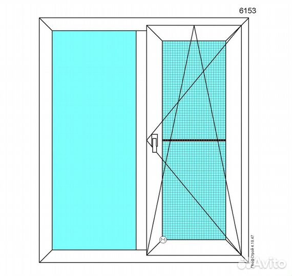 Окно пвх 1200x1170