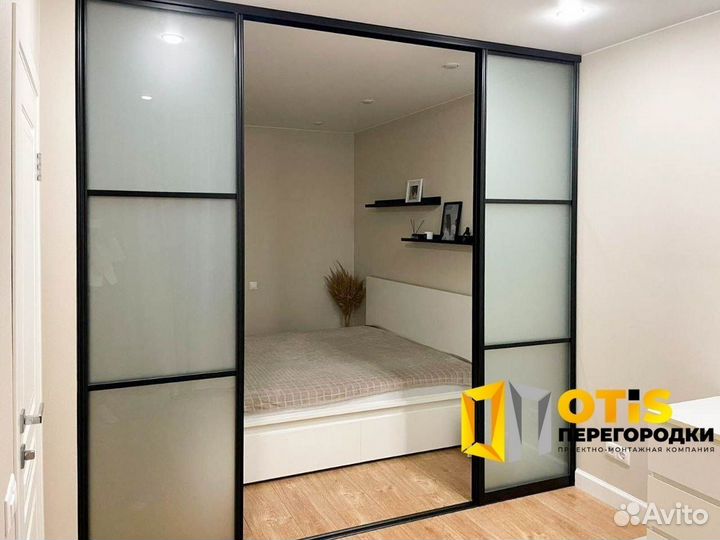 Стеклянная перегородка лофт