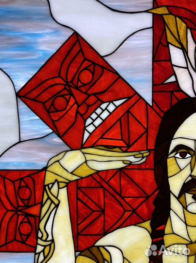 Настоящий витраж из художественного стекла rhcp