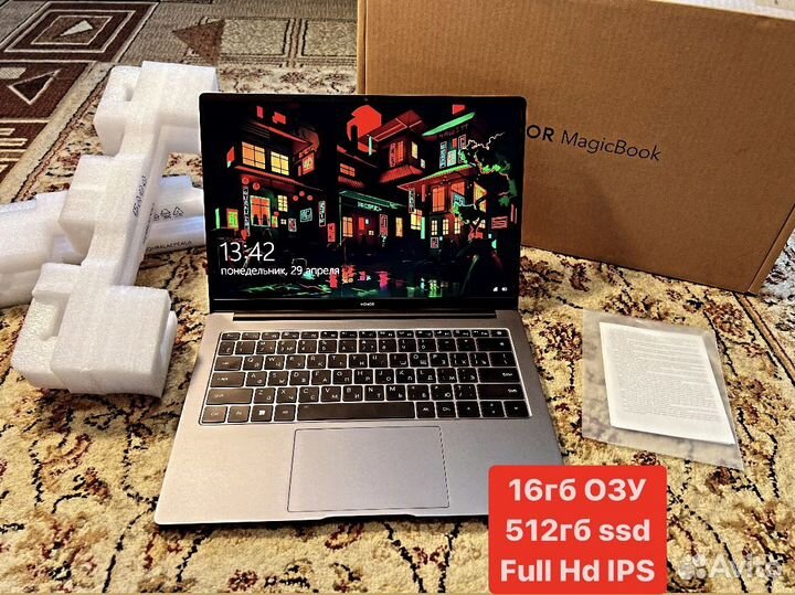 Новый Ноутбук Honor 12gen i5-12450H/16гб/512 ssd