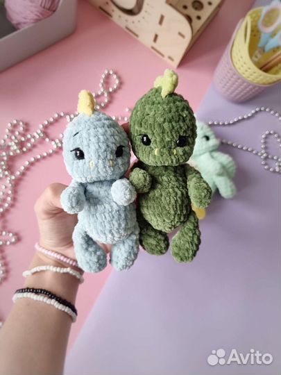 Вязаные драконы, брелки