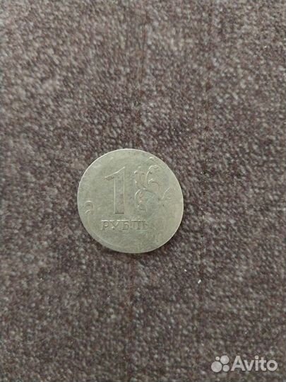Монета 1 рубль брак