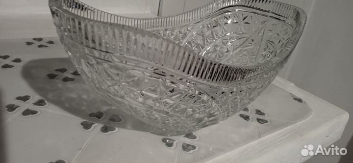 Ваза для фруктов хрусталь СССР