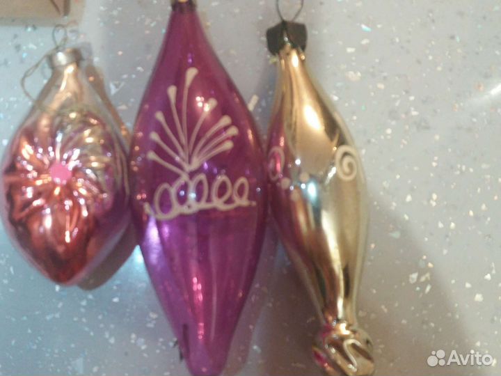 Елочные игрушки СССР (сосульки)