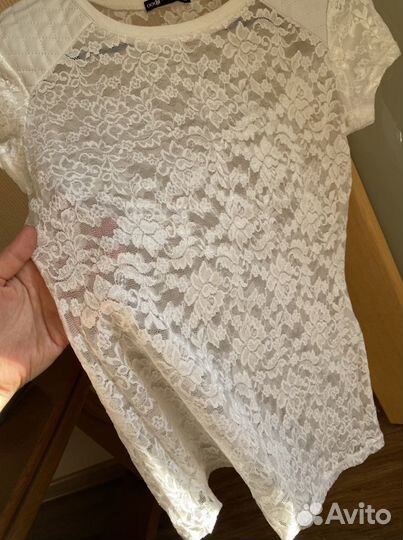 Новая кружевная футболка блузка, 42-44