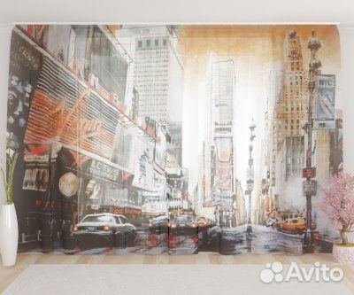 Фототюль Нью Йорк. ретро