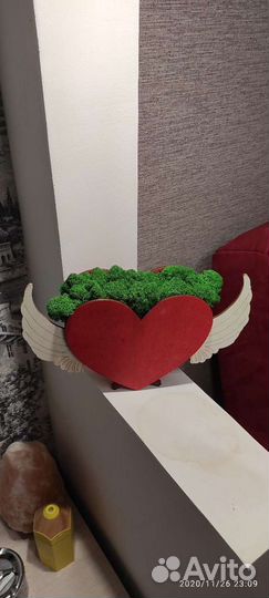 Кашпо ручной работы мох стабилизированный