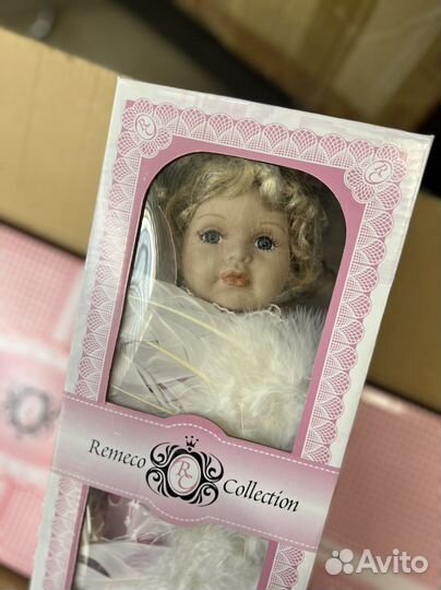 Кукла фарфоровая коллекционная ангел