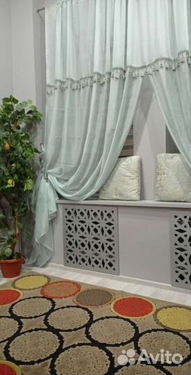 Шторы дизайнерские,3.50см высота,стеклярус