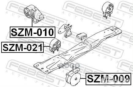 SZM-021 подушка двс передняя МКПП Suzuki Balen