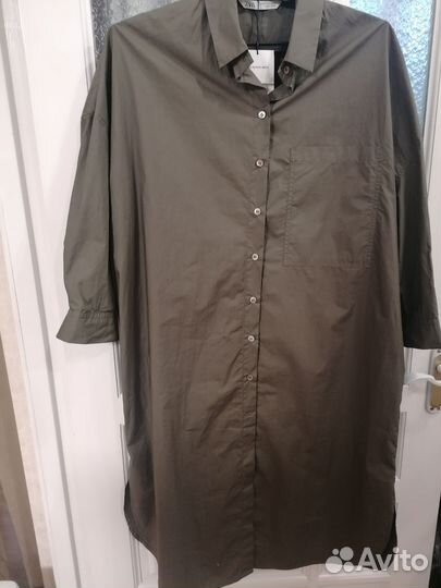 Платье рубашка zara новое