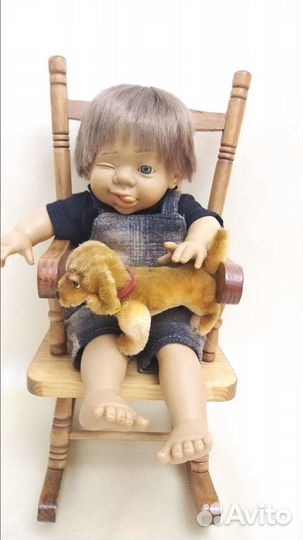 Винтажная игрушечная собака Hexie Steiff