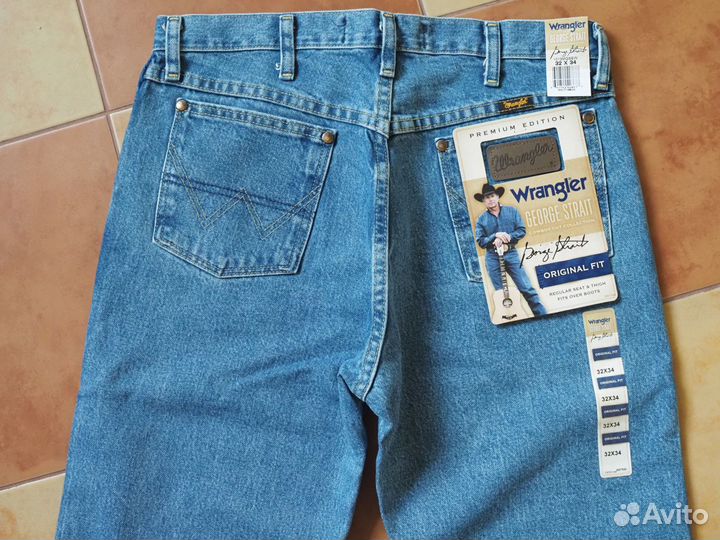 Джинсы Wrangler George Strait 100 хлопок 32W 34L