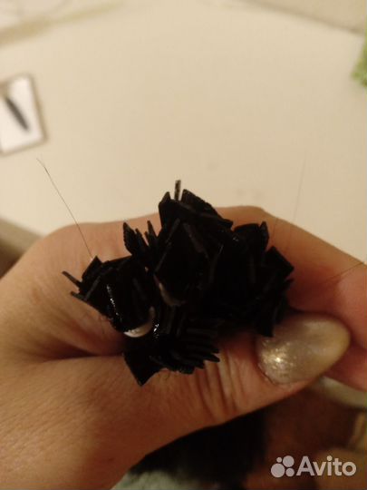 Волосы для наращивания бу чёрные 35-40см