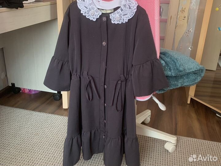 Платье-халат школьное