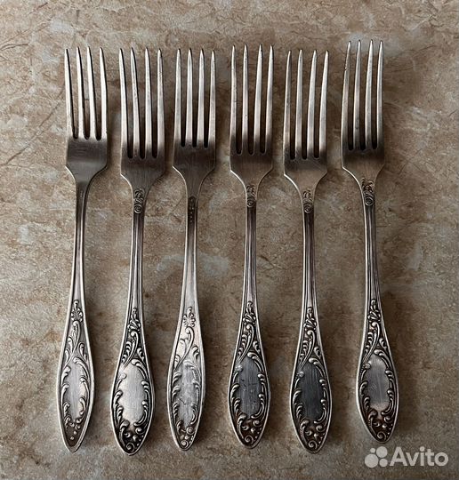 Чайные ложки мельхиор роза