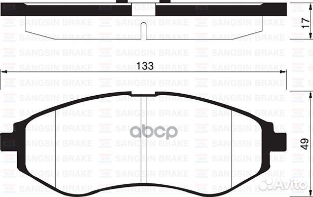 Колодки тормозные дисковые SP1158 Sangsin brake