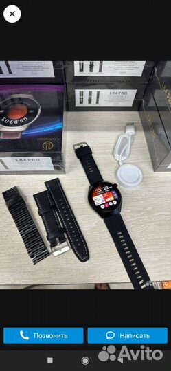 Круглые смарт часы lk4