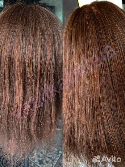Кератиновое выпрямление волос