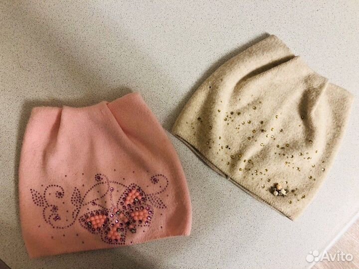 Шапки на девочку 5-8 лет