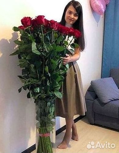 Розы высокие Доставка цветов