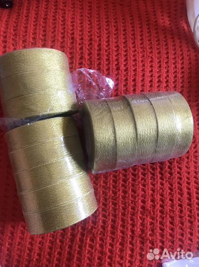 Лента золотая (металлизированная) для упаковки под