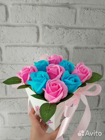 Букет из мыльных роз