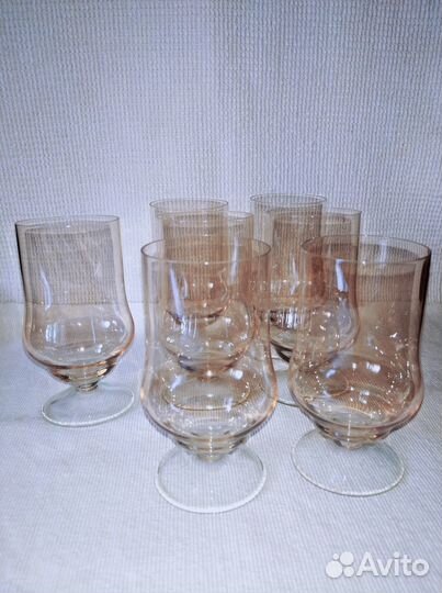 Фужеры, рюмки цветное стекло СССР