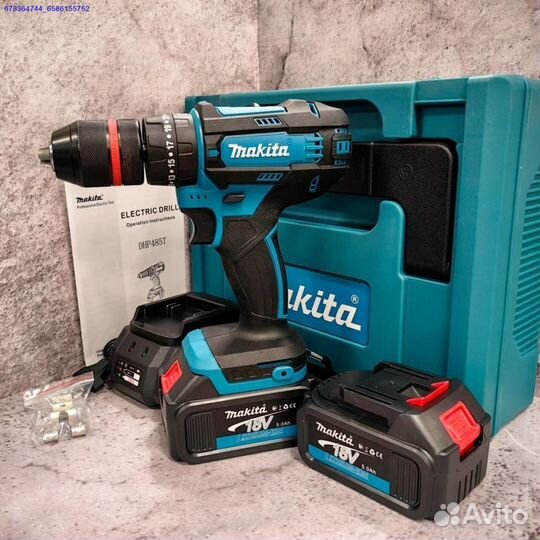 Шуруповерт Makita 18V ударный Щёточный + 2 аккум