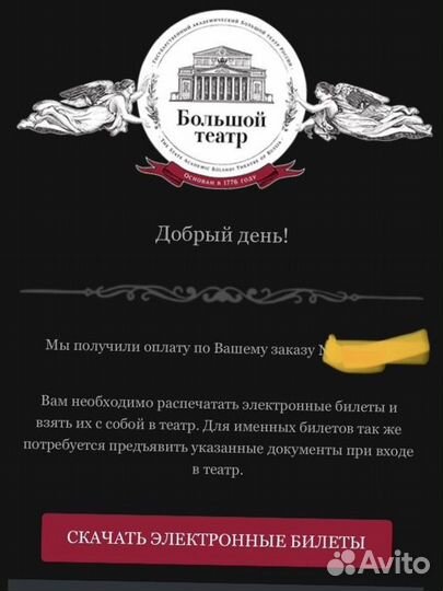 Билеты в большой на 12.11 Романы и письма