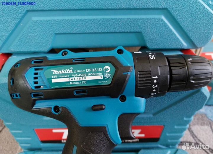 Шуруповерт Makita 18В с набором, ударный