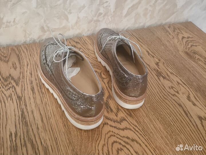 Ботинки Barracuda нат кожа серебро 38-39