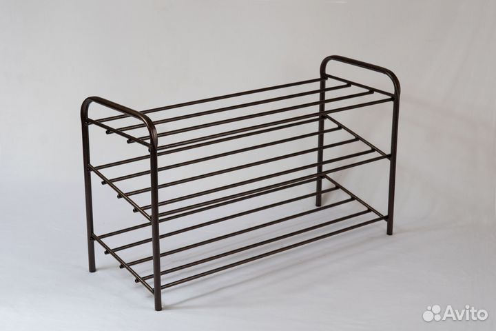 Обувница Нова 9.1 металлическая с 3 полками 90 см