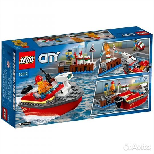 Lego city 60213 Пожар в порту, катер