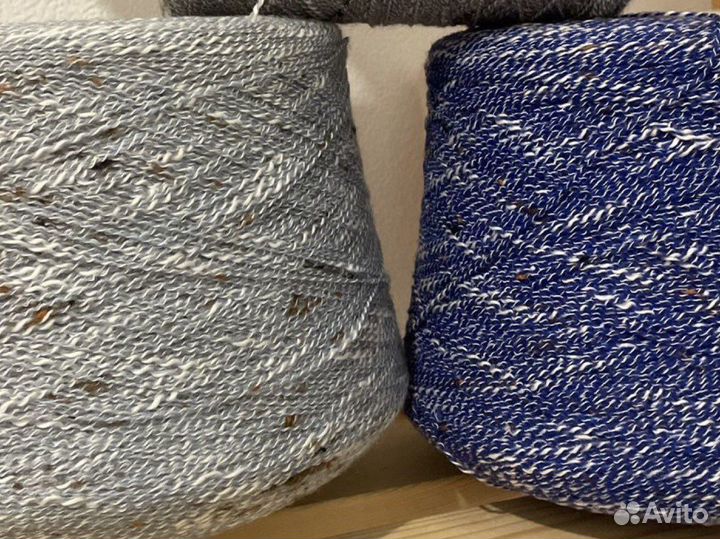 Пряжа Италия лен/меринос/весеннее мулине