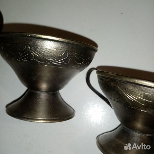 Кофейные чашки из мельхиора СССР