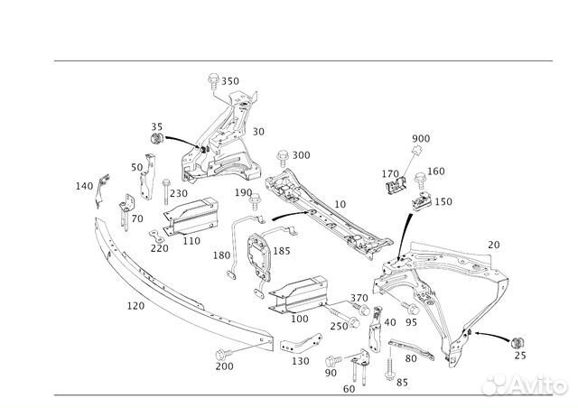 Элемент энергопоглощающий передний Новое / Оригина