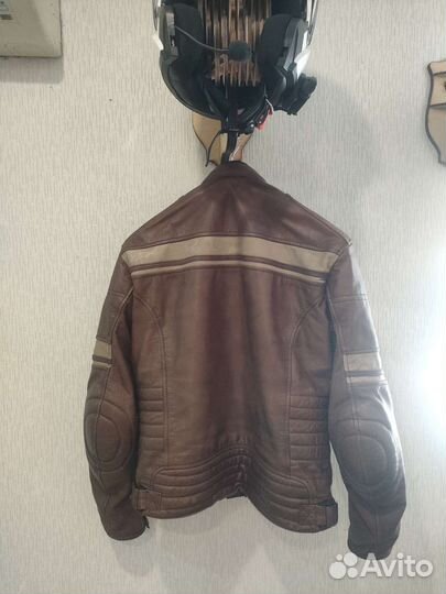 Мотокуртка кожаная мужская