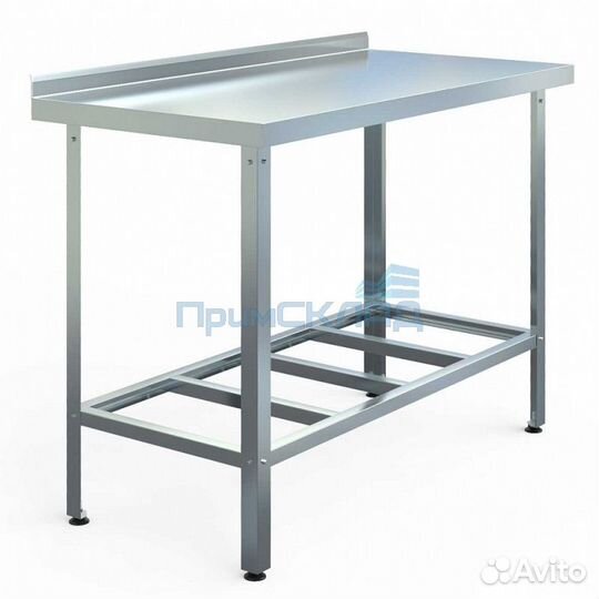 Стол производственный 600х700х850 с бортом нерж