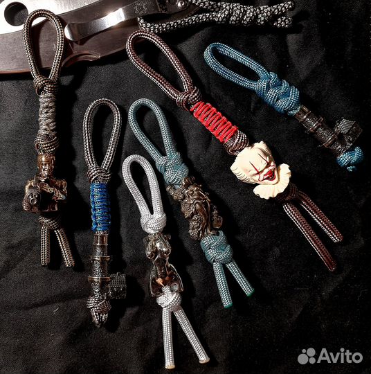 Бусина на темляк, темляк, брелок, подвес на нож