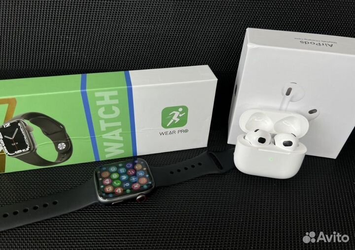 Подарочный набор AirPods 3 + Apple Watch 8