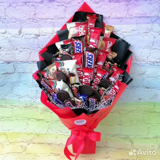 Съедобные букеты, букет из конфет, подарок