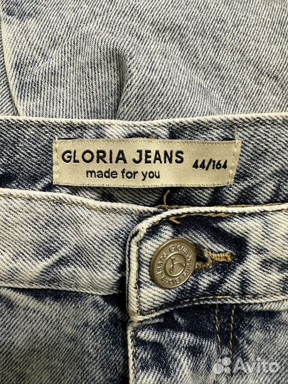 Джинсы mom gloria jeans голубые