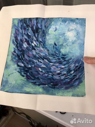 Интерьерная Картинка. «Косяк рыбок»