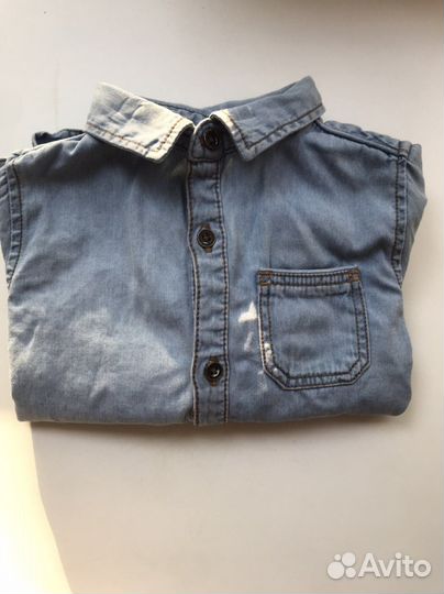 Джинсовая рубашка на мальчика zara